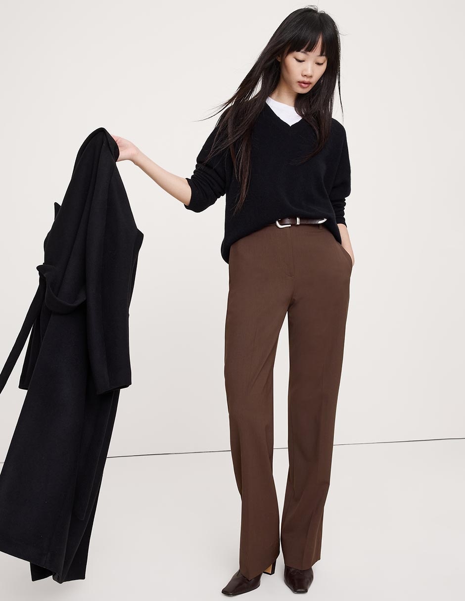 Pantalón de vestir straight para mujer Pantalón de vestir straight para mujer