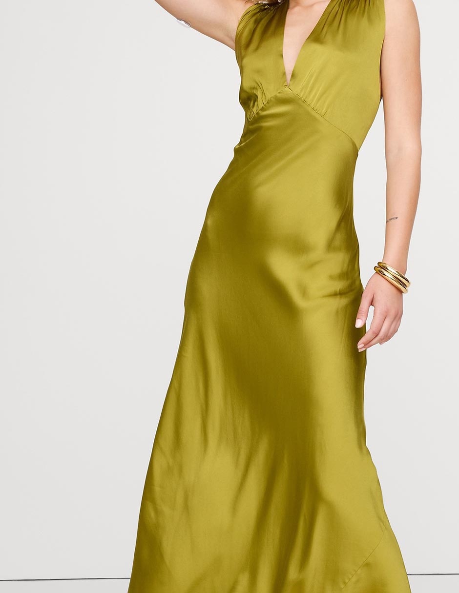 Vestido largo de fiesta escote V 2