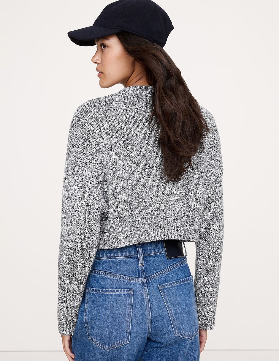 Suéter cuello con botón para mujer 2