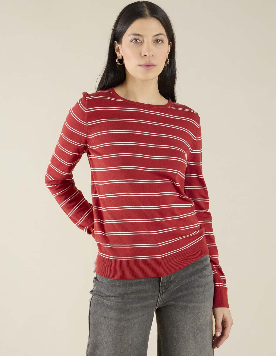 Suéter cuello redondo para mujer