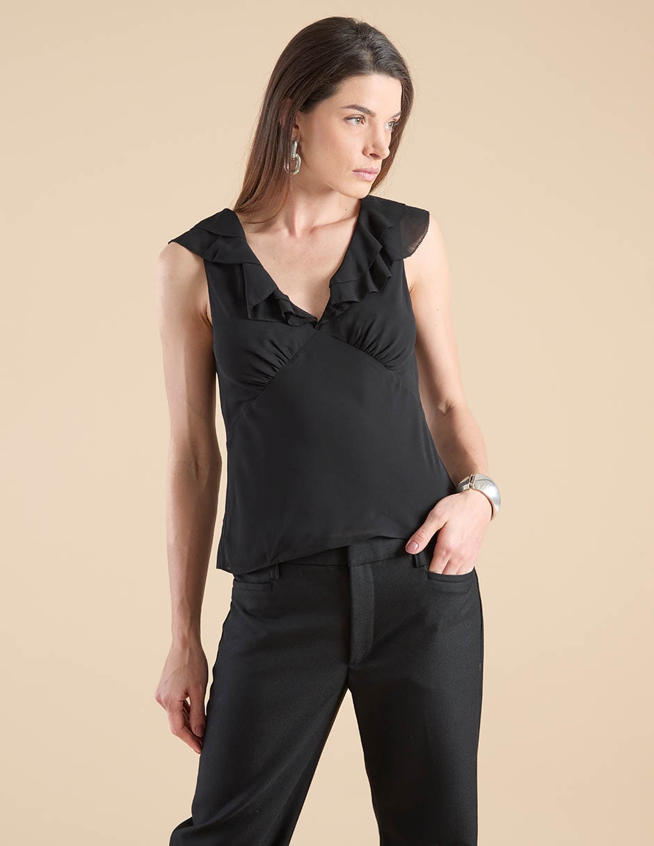 Blusa manga corta para mujer