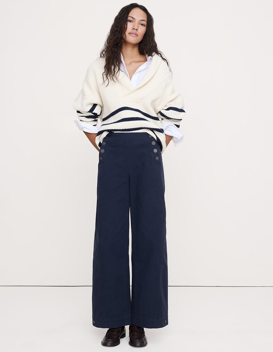 Pantalón relaxed wide leg para mujer