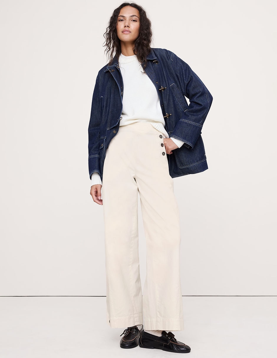 Pantalón relaxed wide leg para mujer