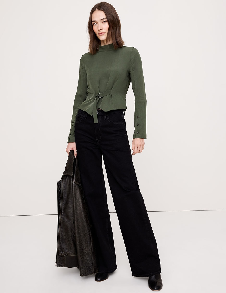 Blusa manga larga para mujer