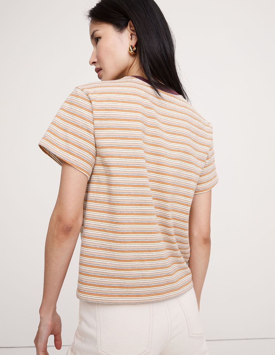 Playera manga corta cuello redondo para mujer 4