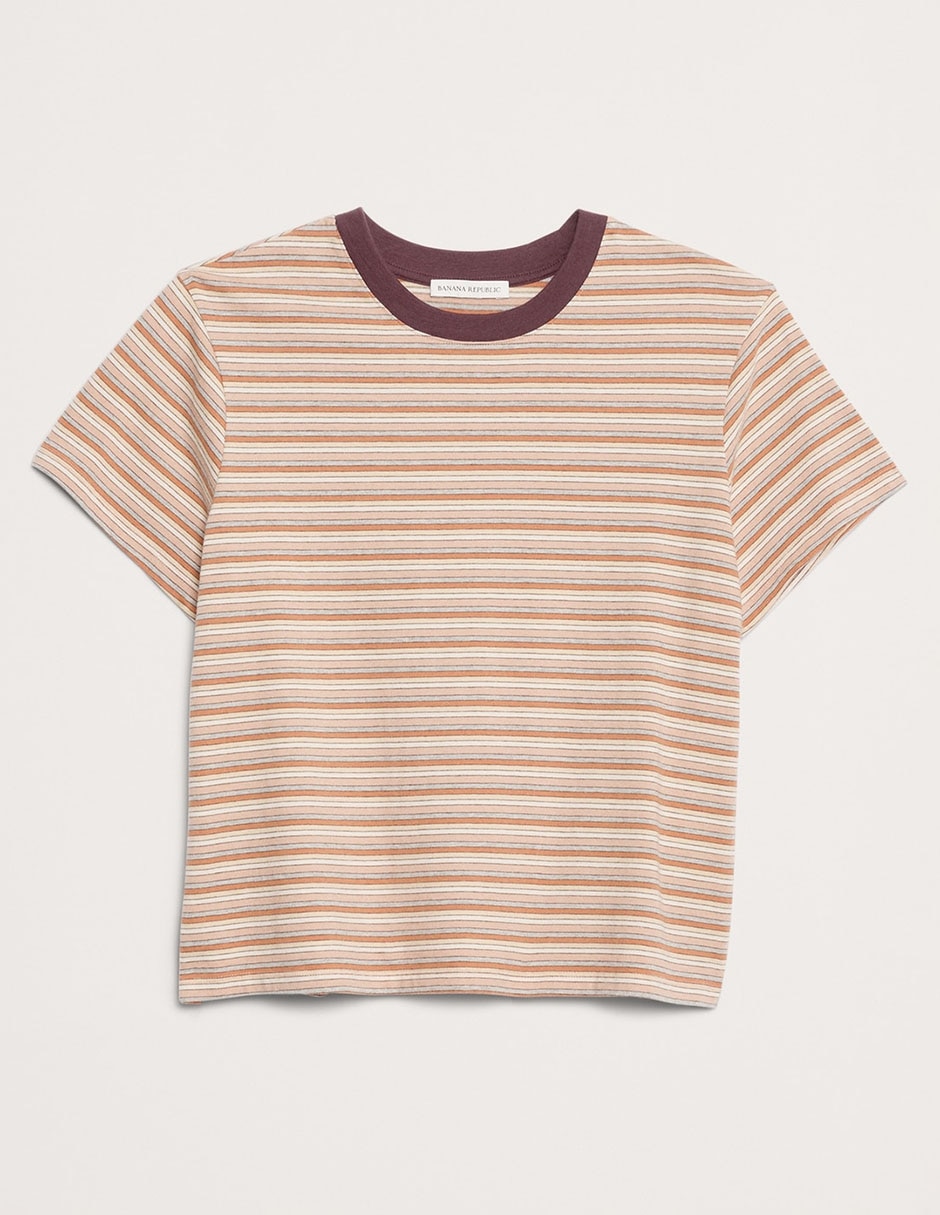 Playera manga corta cuello redondo para mujer 6