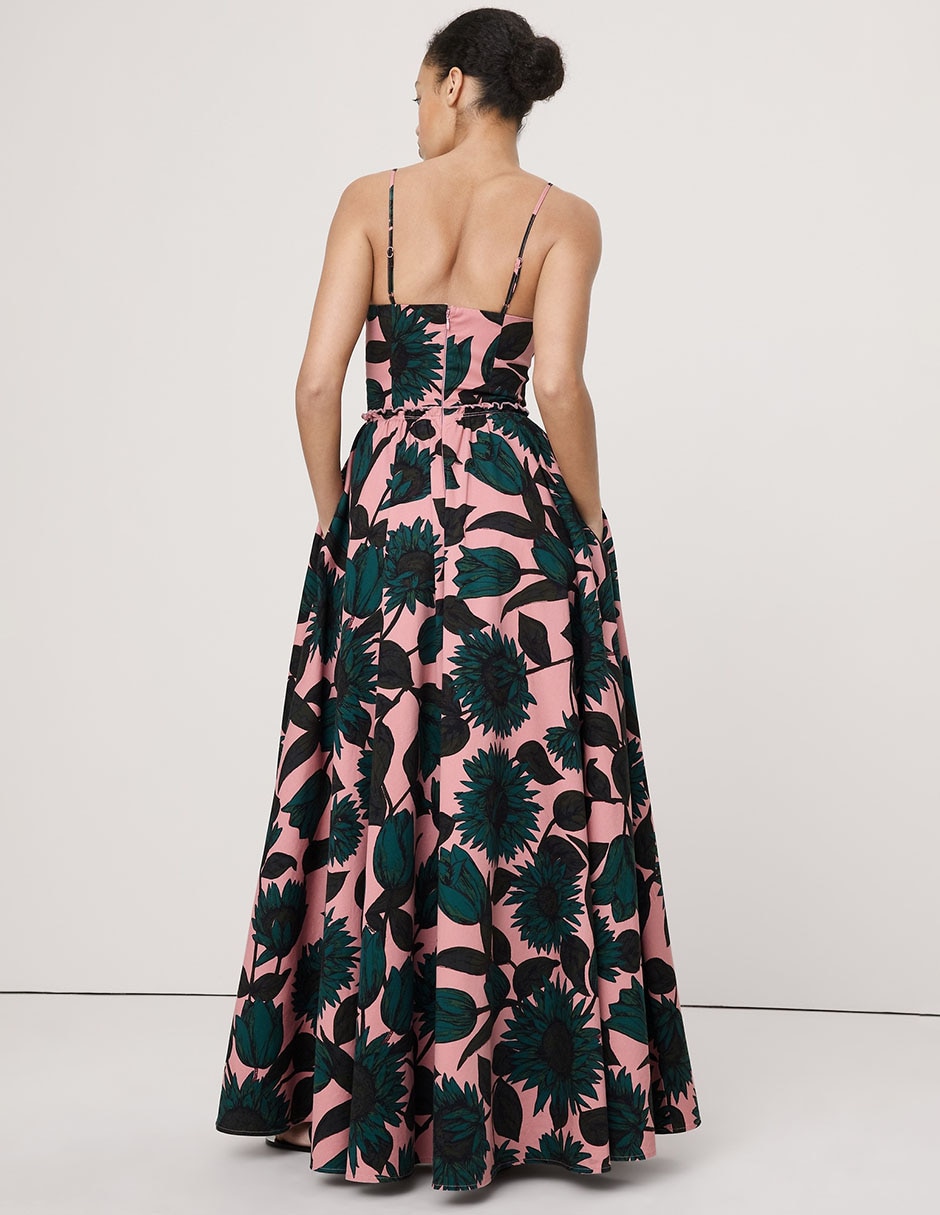 Vestido maxi de fiesta escote corazón 2