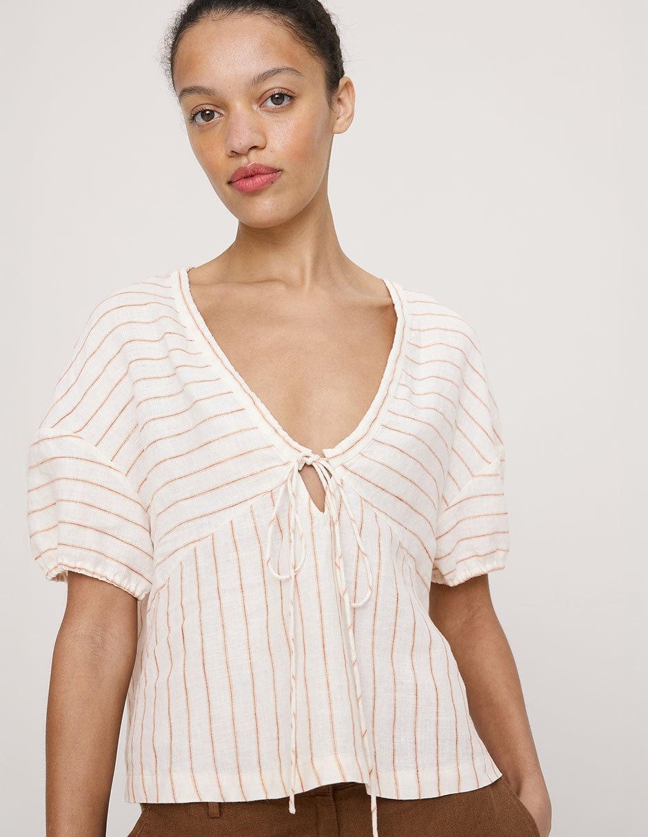 Blusa manga corta para mujer