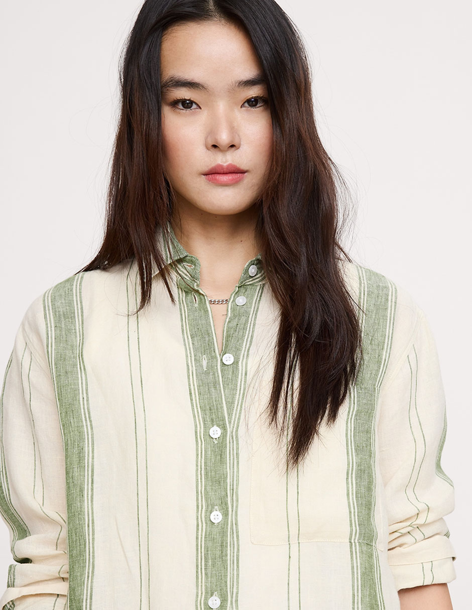 CAMISA BANANA 875218 A, XCH, VERDE OLIVO