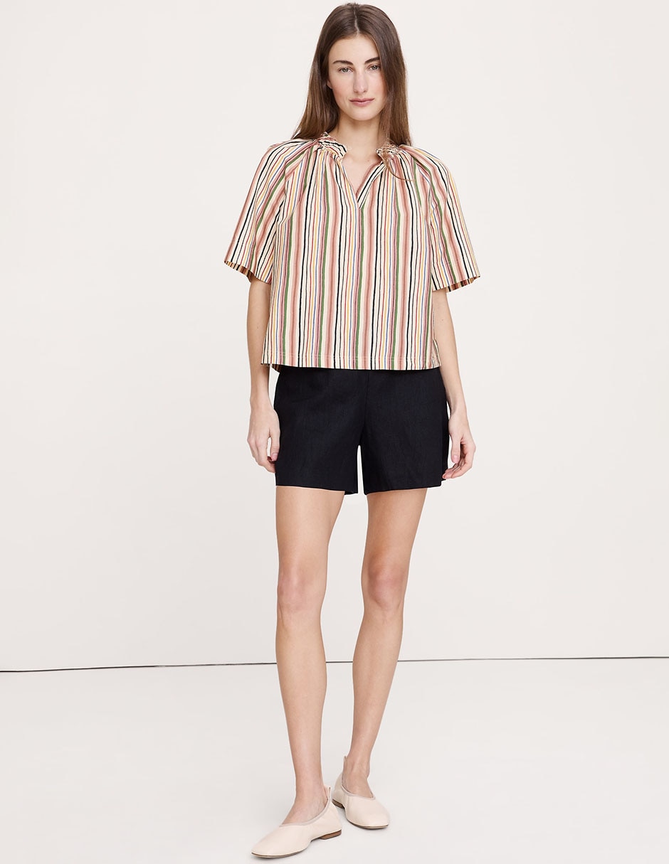 Blusa manga al codo para mujer