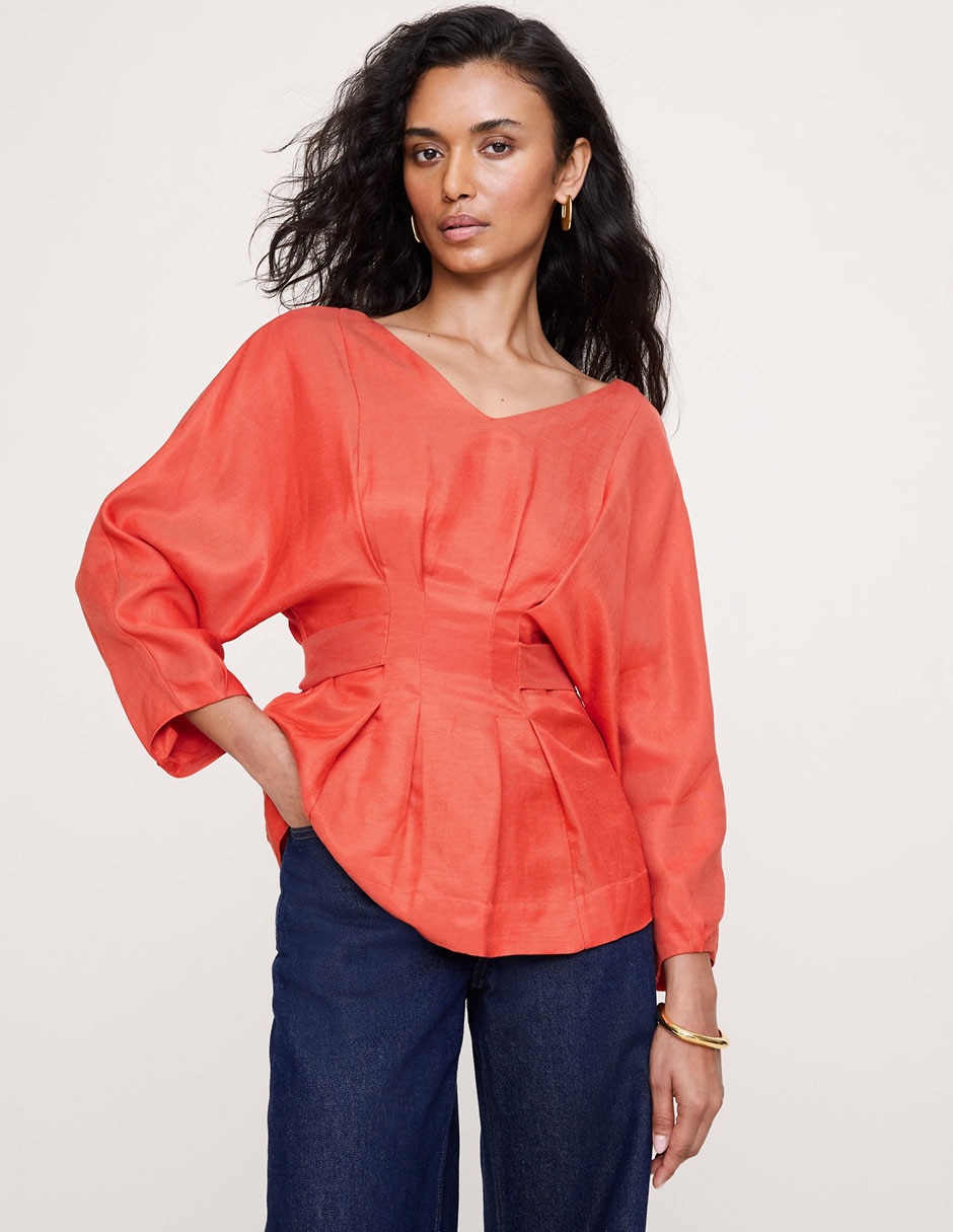 Blusa manga larga para mujer