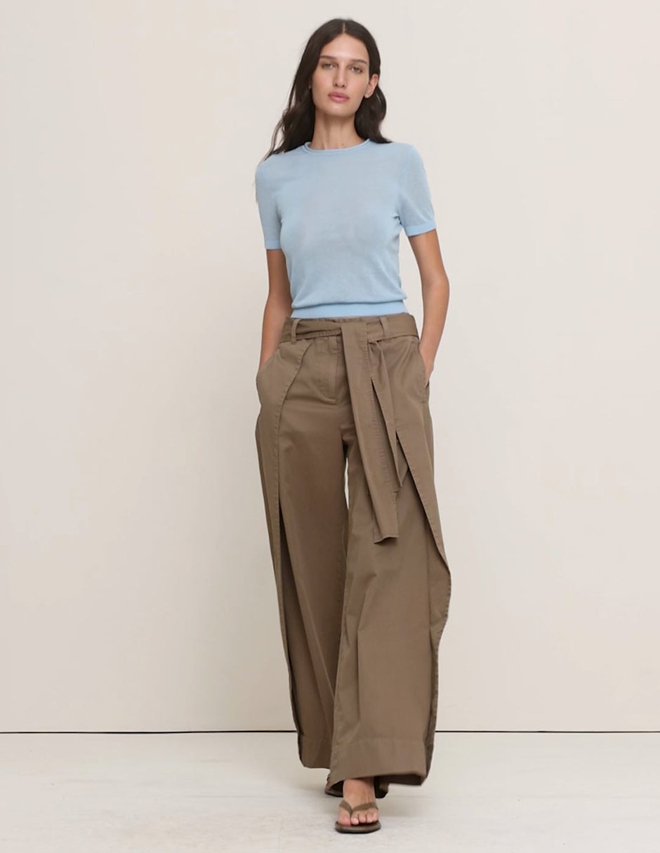 PANTALÓN BANANA 875450 WIDE, 14, KHAKI